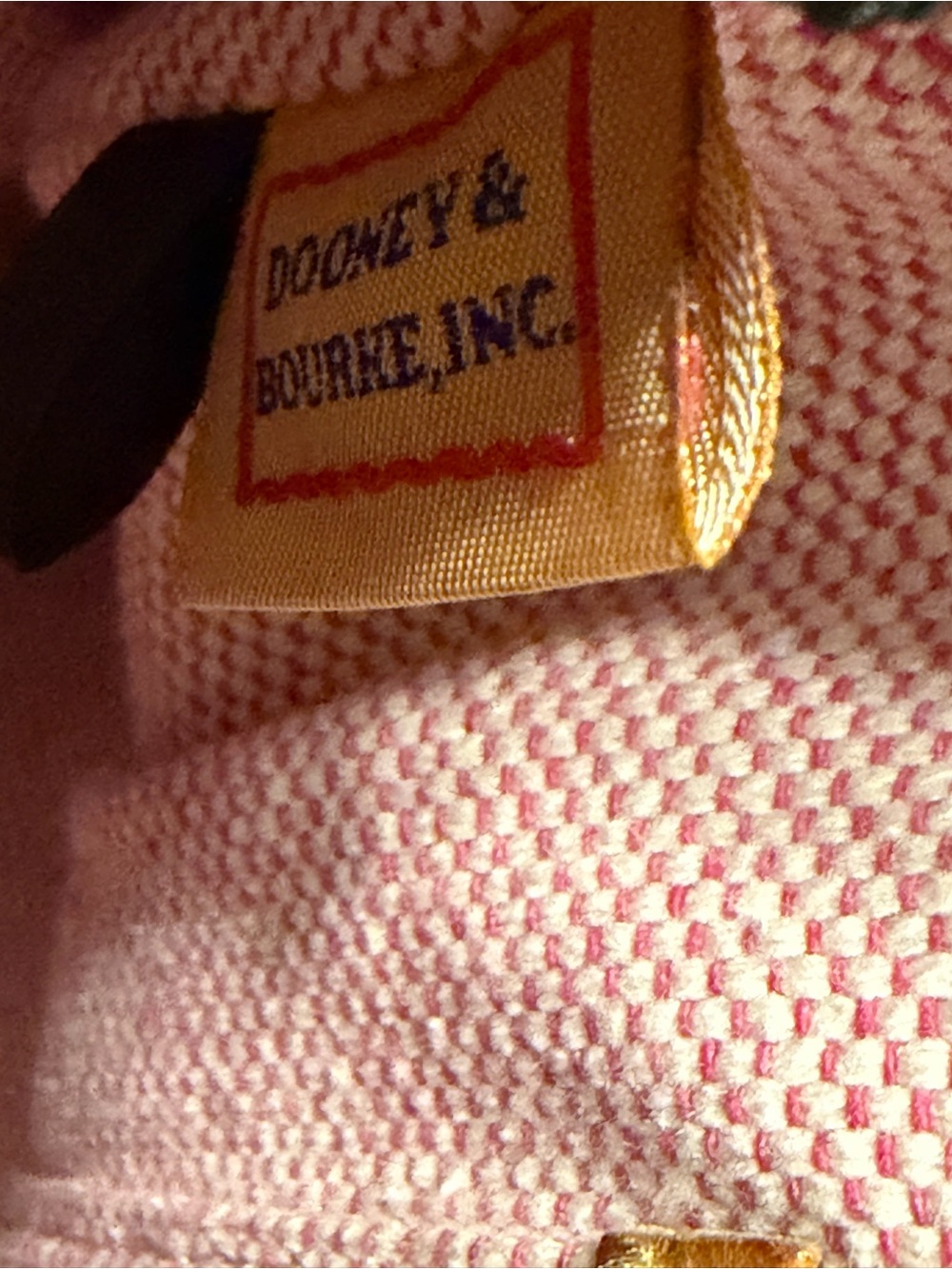 Dooney & Bourke Forest Green Leather Tote with Tan Trim - Picture 7 of 7